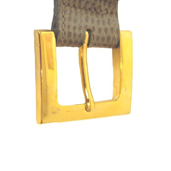 Ceinture Emmanuel Belt Hand Tipped Swirl Grain Leather Women Sz M - Picture 6 of 11